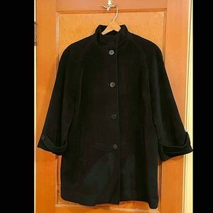 Vintage Jones New York Black Wool Blend Coat